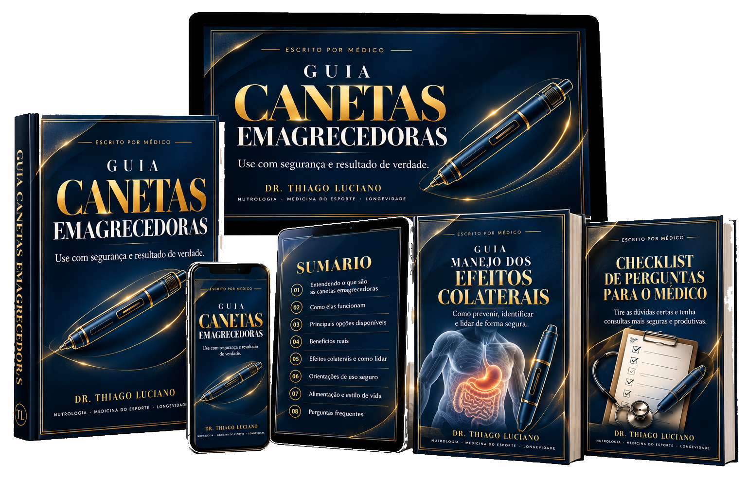 Guia Canetas Emagrecedoras em diferentes formatos